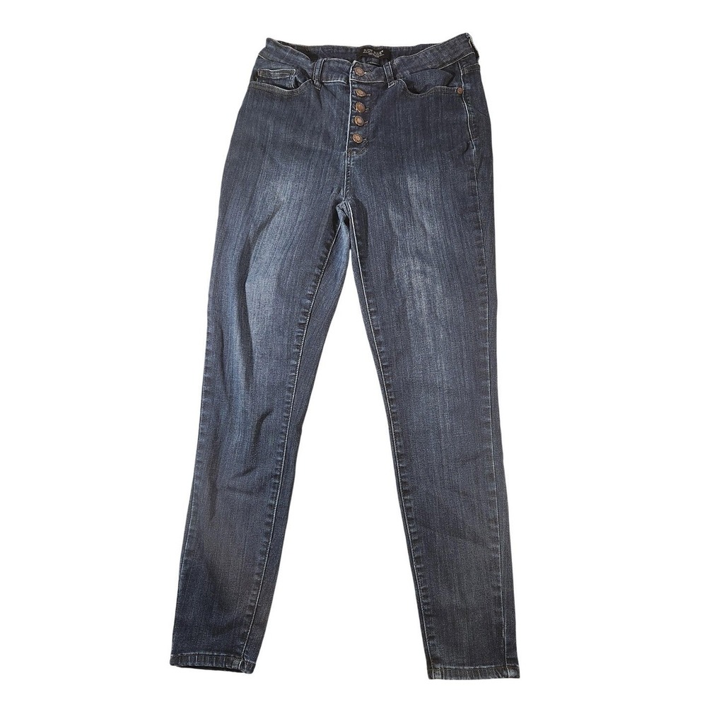 Judy Blue Jeans Womens 29 Medium Wash High Rise Skinny Button Fly Stretch Denim